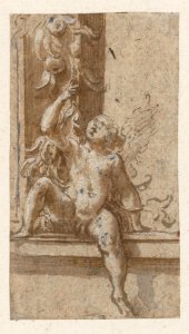 A Putto Seated on a Frame MET DP159673