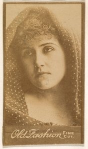 Actress wearing shawl over head, from the Actresses series (N664) promoting Old Fashion Fine Cut Tobacco MET DPB869555
