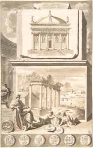 A Reconstruction of the Aedes Concordiae (above) and a View of the Ruins (below) MET DP800344