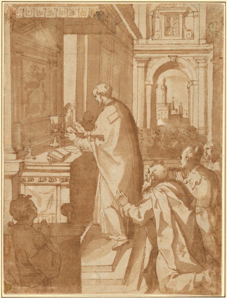 A Priest Celebrating Mass MET DP836570
