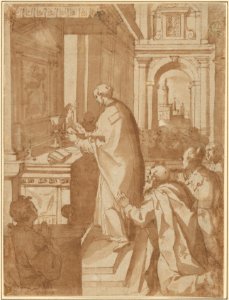 A Priest Celebrating Mass MET DP836570