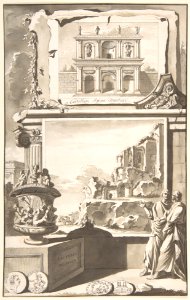 A Reconstruction of the Castellum Aquiae Martiae (above) and a View of the Ruins (below) MET DP800262