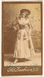 Actress standing with hands behind back, from the Actresses series (N664) promoting Old Fashion Fine Cut Tobacco MET DPB869731