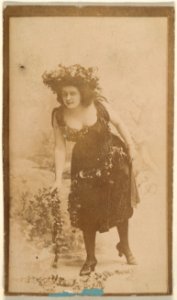 Actress wearing costume with floral headpiece, from the Actresses series (N668) MET DPB869954