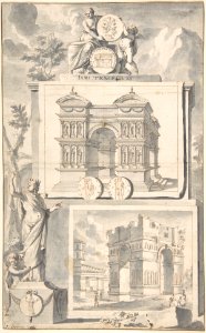 A Reconstruction of the Temple of Janus (above) and a View of the Ruins (below) MET DP800347