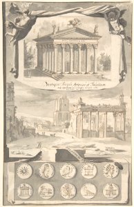 A Reconstruction of the Temple of Antonious and Faustina (above) and a View of the Ruins (below) MET DP800265