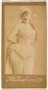 Actress standing with hands behind waist, from the Actresses series (N664) promoting Old Fashion Fine Cut Tobacco MET DPB869571
