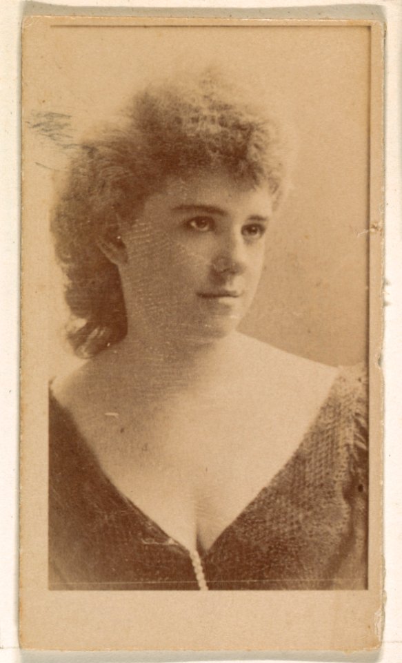 Actress with curly hair, from the Actresses series (N245) issued by Kinney Brothers to promote Sweet Caporal Cigarettes MET DP859959