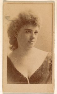 Actress with curly hair, from the Actresses series (N245) issued by Kinney Brothers to promote Sweet Caporal Cigarettes MET DP859959