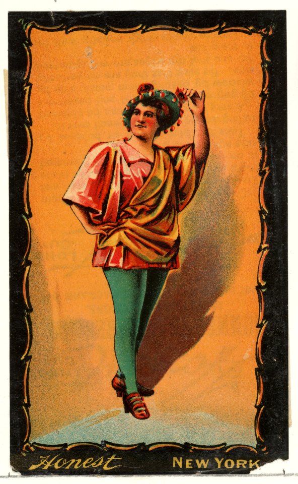 Actress standing with hand on hip, from the Transparencies series (N137) issued by W. Duke, Sons & Co. to promote Honest Long Cut Tobacco MET DP865667