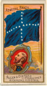 Admiral, Brazil, from the Naval Flags series (N17) for Allen & Ginter Cigarettes Brands MET DP834904