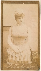 Actress standing with hands clasped at waist, from the Actresses series (N664) promoting Old Fashion Fine Cut Tobacco MET DPB869576