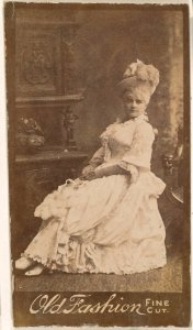 Actress weather feathered hat, from the Actresses series (N664) promoting Old Fashion Fine Cut Tobacco MET DPB869672