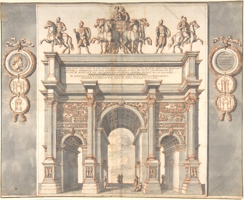 A Reconstruction of the Arch of Septimius Severus MET DP800926