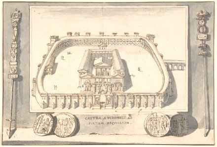 A Reconstruction of a Castle on the Viminal Hill at the Esqualine Gate MET DP800275