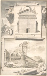 A Reconstruction of the Aurelian Temple of the Sun (above) and a View of the Ruins (below) MET DP800288