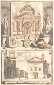 A Reconstruction of the Aerarium (above) and a View of the Ruins (below) MET DP800287