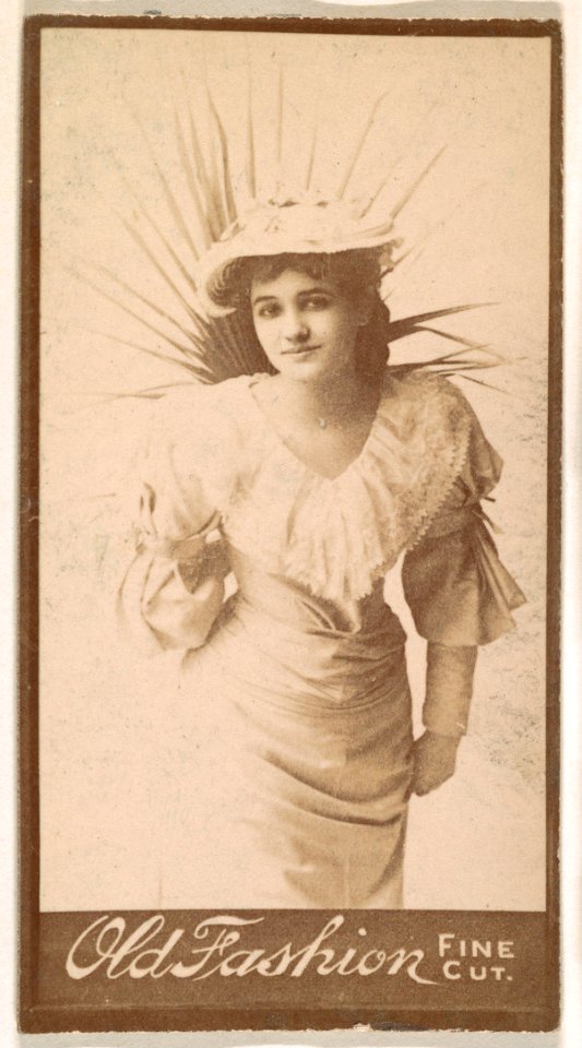 Actress wearing costume with reeds attached at back, from the Actresses series (N664) promoting Old Fashion Fine Cut Tobacco MET DPB869621