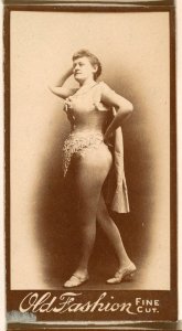 Actress standing with hand to head, from the Actresses series (N664) promoting Old Fashion Fine Cut Tobacco MET DPB869787