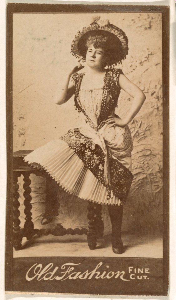 Actress standing with hand on hip, from the Actresses series (N664) promoting Old Fashion Fine Cut Tobacco MET DPB869680