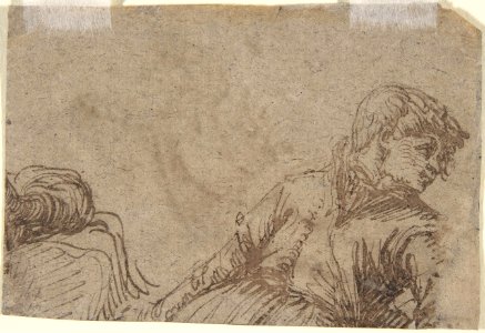A Reclining Peasant (recto); Study of a Young Man (verso) MET DP801216