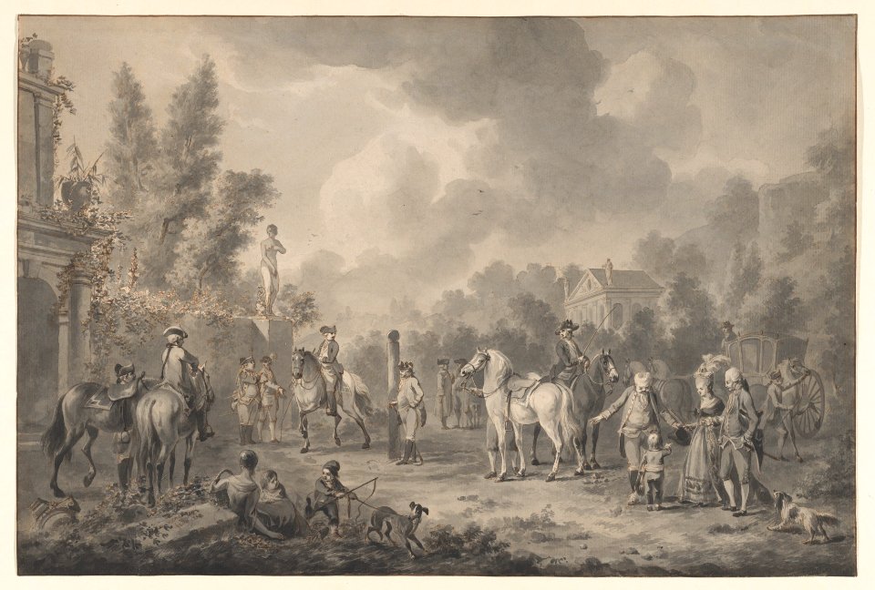 A Riding School with a Visiting Family MET DP860300