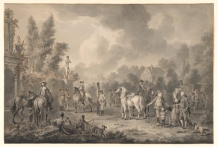 A Riding School with a Visiting Family MET DP860300