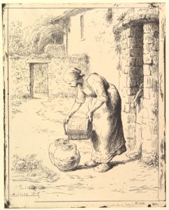 A Woman Emptying a Bucket MET DP827622
