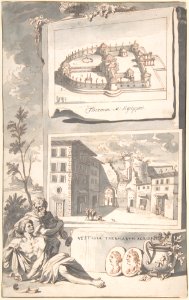 A Reconstruction of the Thermae Agrippae (above) and a View of the Ruins (below) MET DP800348