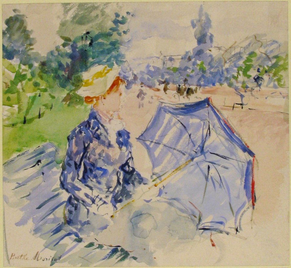 A Woman Seated at a Bench on the Avenue du Bois MET 48.10.8