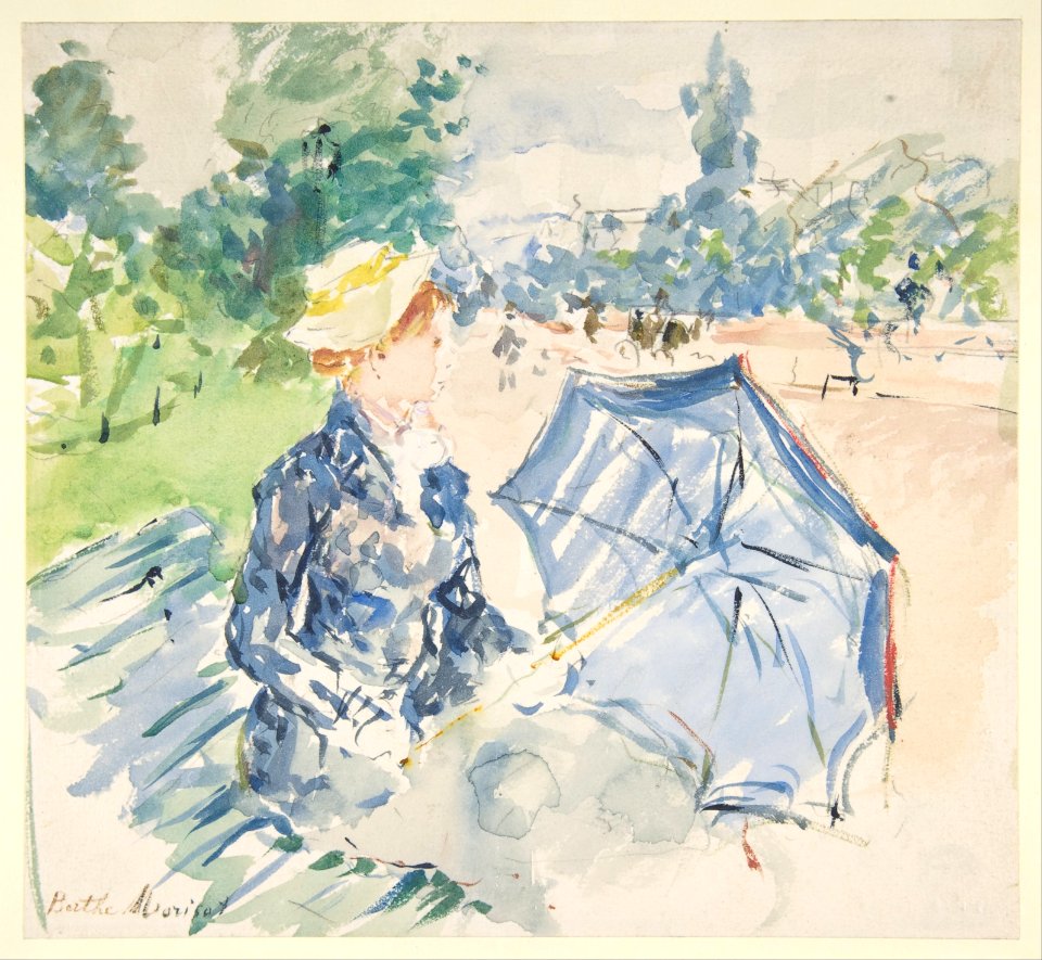 A Woman Seated at a Bench on the Avenue du Bois MET DP807732