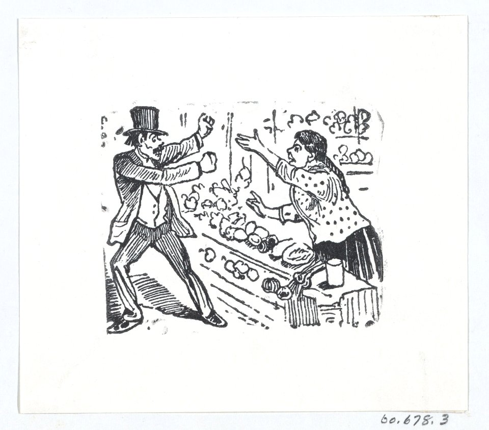 A woman yelling at a man with his arms raised MET DP874466