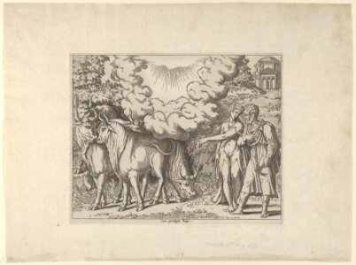 A Woman Showing Bulls to a Man MET DP855031