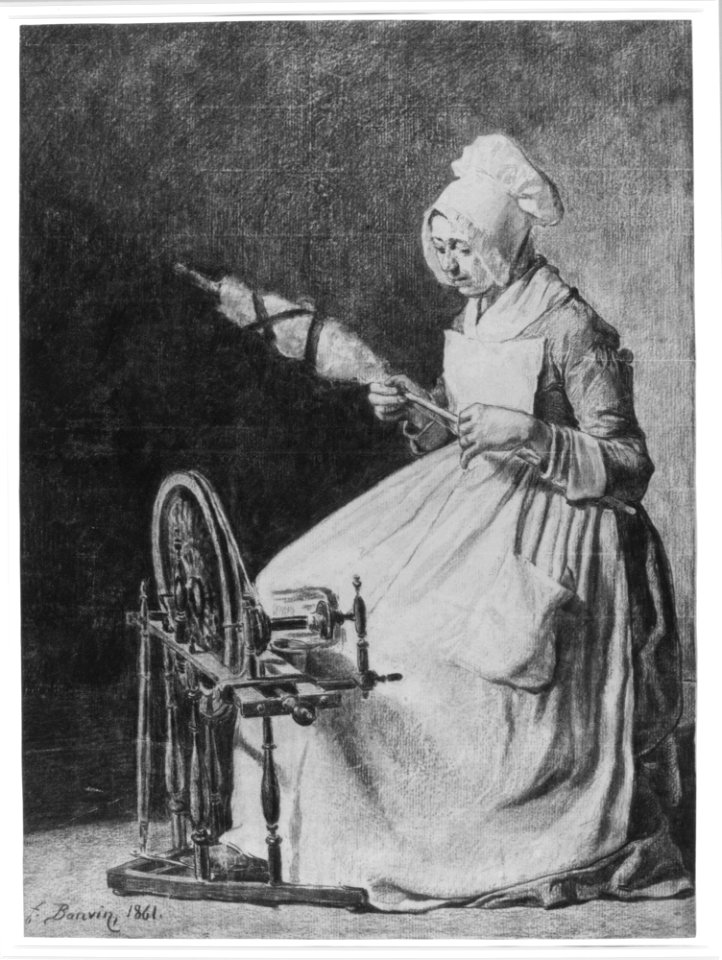 A Woman Spinning Flax MET DP100130