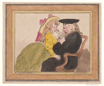 A Woman Leaning on the Lap of a Seated Man MET DP871926