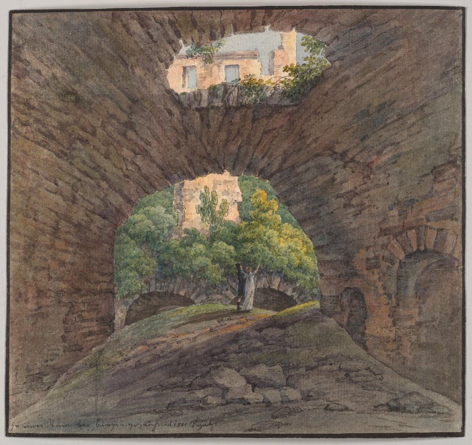 A Young Couple Viewing Ruins near Bingen MET DP821985