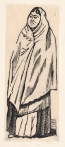 A woman wrapped in a shawl MET DP869385