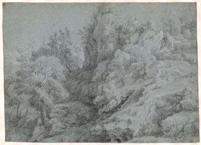 A Wooded and Rocky Landscape MET DP873526