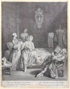 A woman getting out of bed Met DP885487