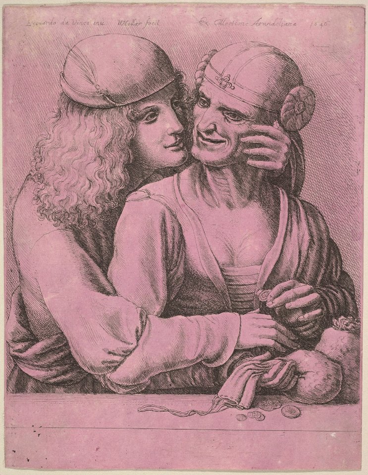 A young man caressing an old woman MET DP823757