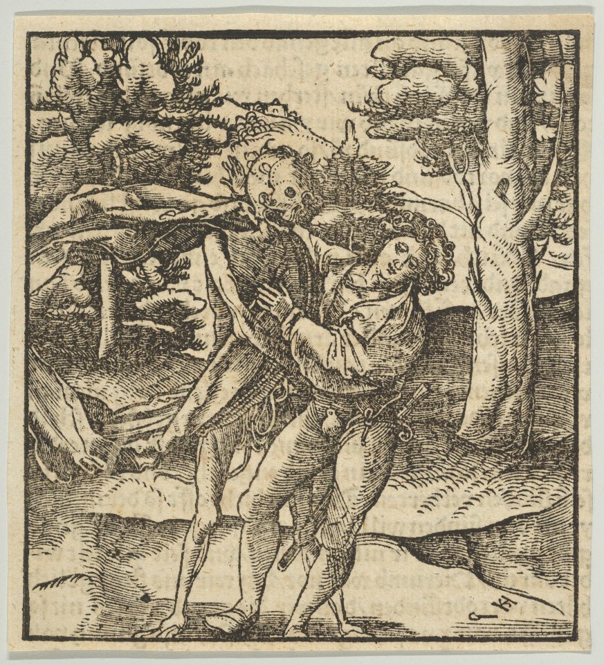 A Young Man Seized by Death, from Hymmelwagen auff dem, wer wol lebt... MET DP849949
