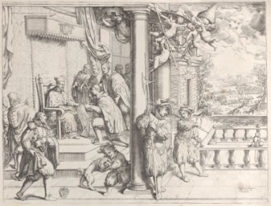 A Young Man Presenting his Thesis to Cardinal Aldobrandini Met DP885655