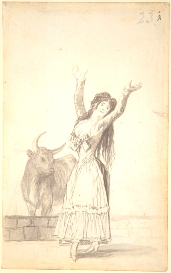 A Young Woman and a Bull MET APS3077