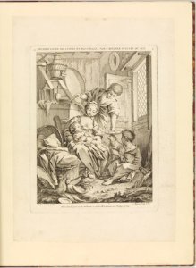 A Young Woman Feeding her Infant, from Premier Livre de Sujets et Pastorales (First Book of Subjects and Pastorals), plate 1 MET DP278186