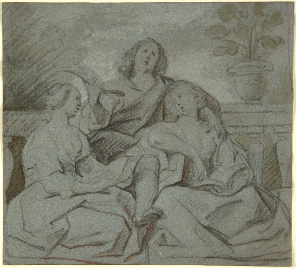 A Youth and Two Girls Singing MET DP802210