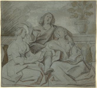 A Youth and Two Girls Singing MET DP802210