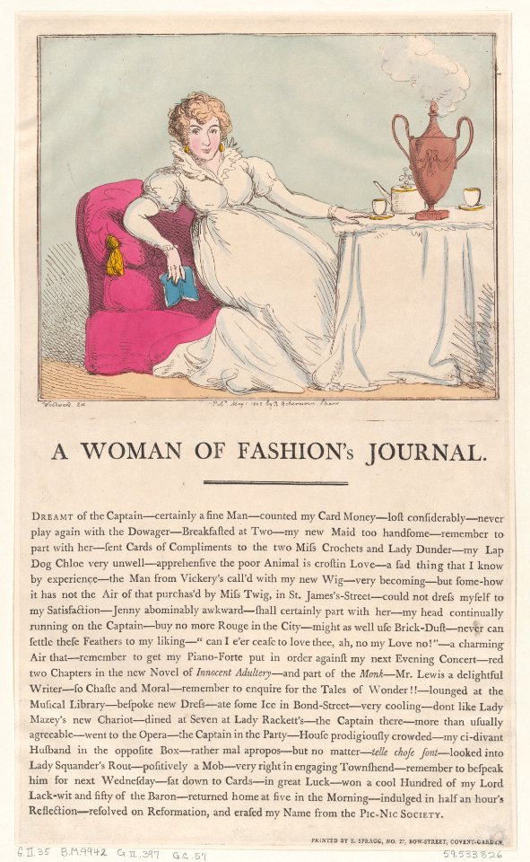 A Woman of Fashion's Journal MET DP873729