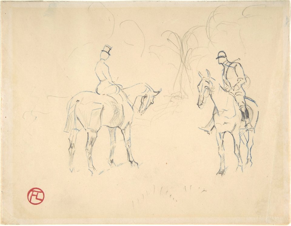 A Woman and a Man on Horseback MET DP808391