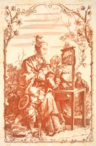 A Woman and Children Playing with a Chinese Gong MET DP826402