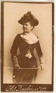 Actress holding riding crop, from the Actresses series (N664) promoting Old Fashion Fine Cut Tobacco MET DPB869630